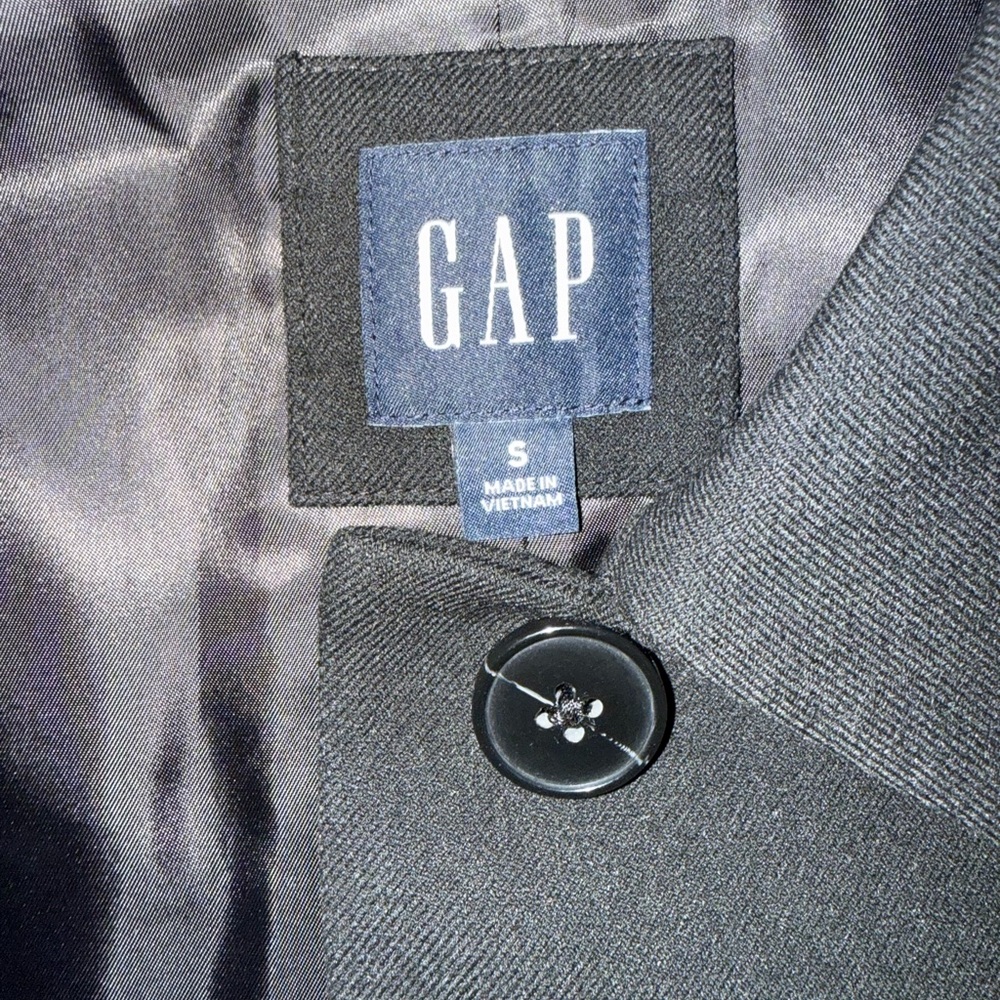 GAP Black Cropped Collared Jacket - Picture 5 of 9